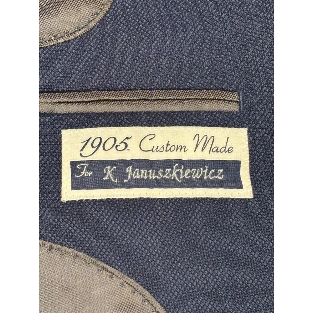 Jos. A. Bank 1905  Navy Blue Birds Eye Wool Blazer Mens 44R